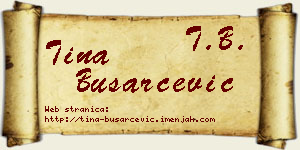 Tina Busarčević vizit kartica